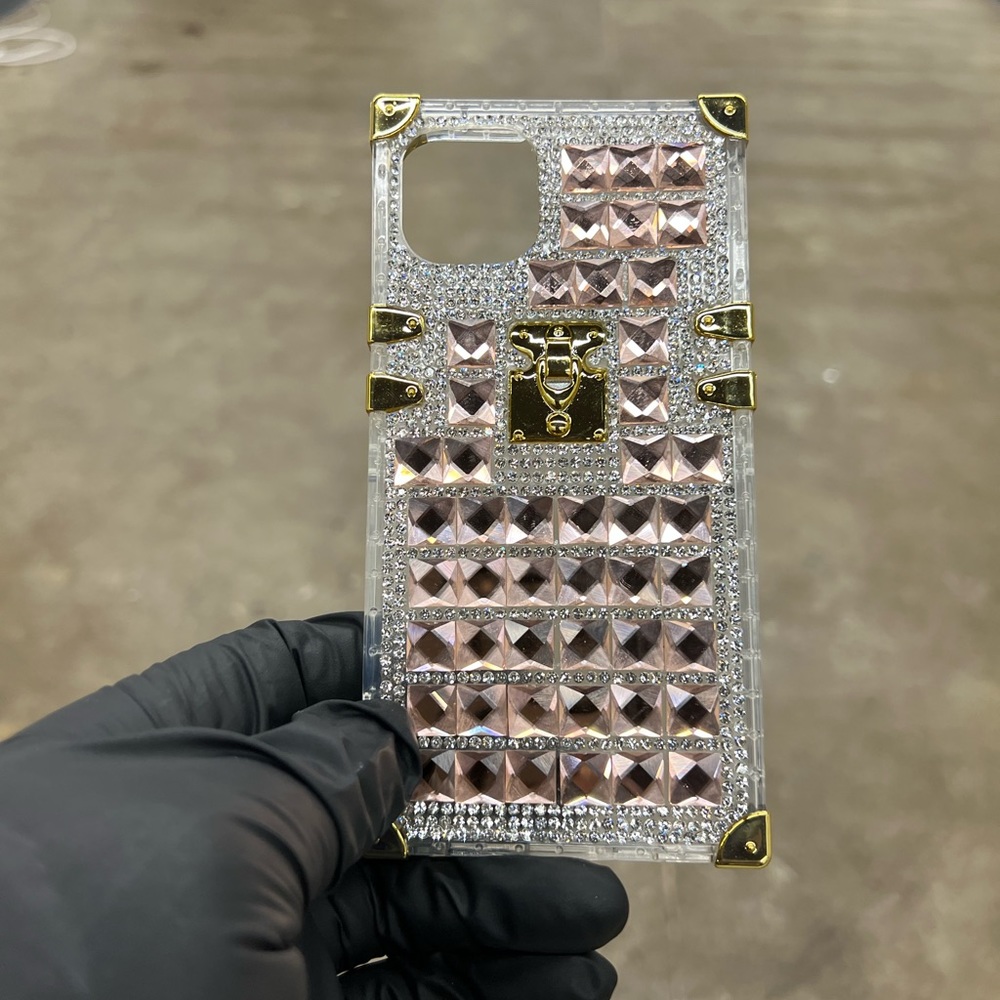 iPhone 13 (6.1) Diamond bling case- Rose Gold